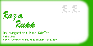 roza rupp business card